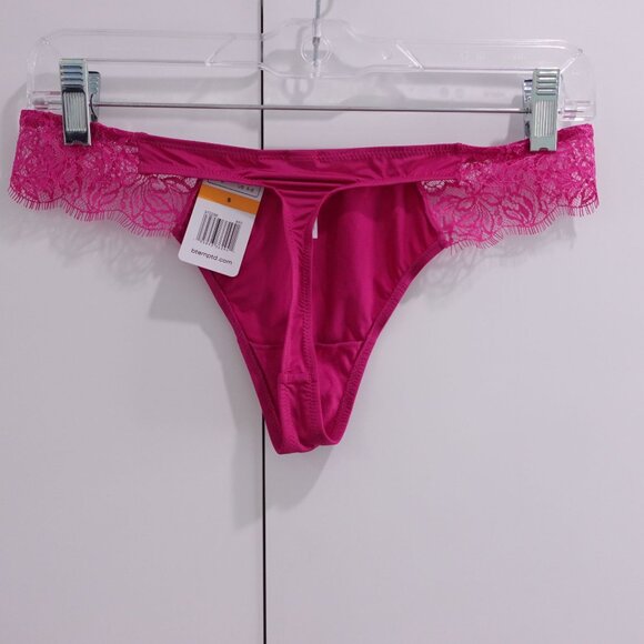 NEW b.tempt'd by Wacoal It's On Thong Underwear Pink Size S 972296 - Picture 2 of 5